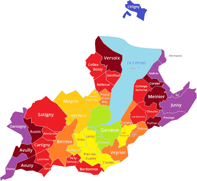LocOrdi.ch - Zones de livraison depuis notre bureau de Plainpalais (Genève)